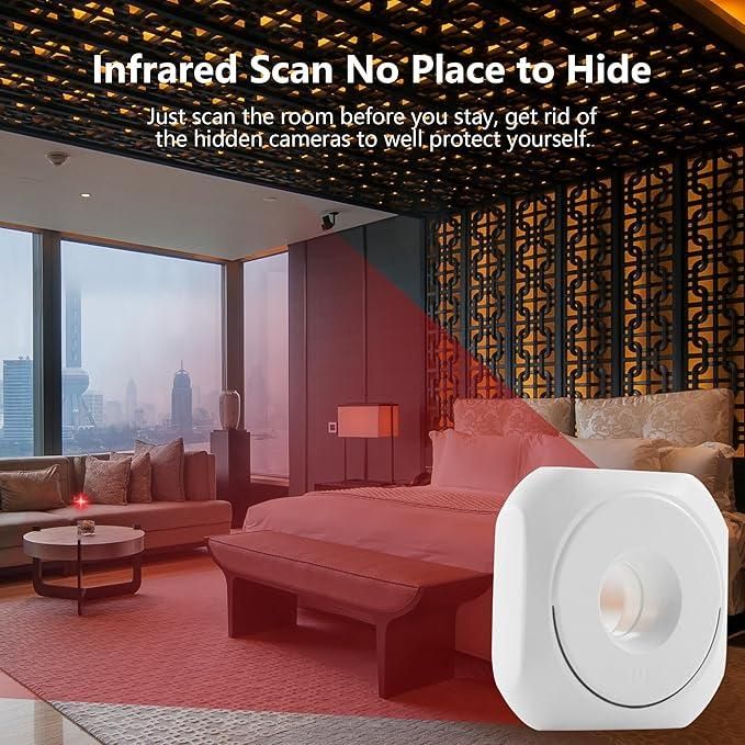 Mini Camera Detector – Anti-Spy Wireless Infrared Hidden Camera & Bug Sweeper (Portable Security Device)