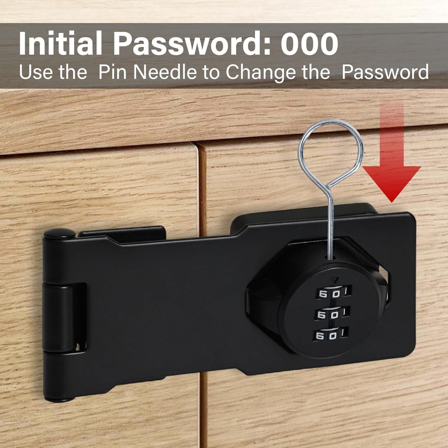Zinc Alloy Combination Lock – Password Security Lock for Cabinets & Doors