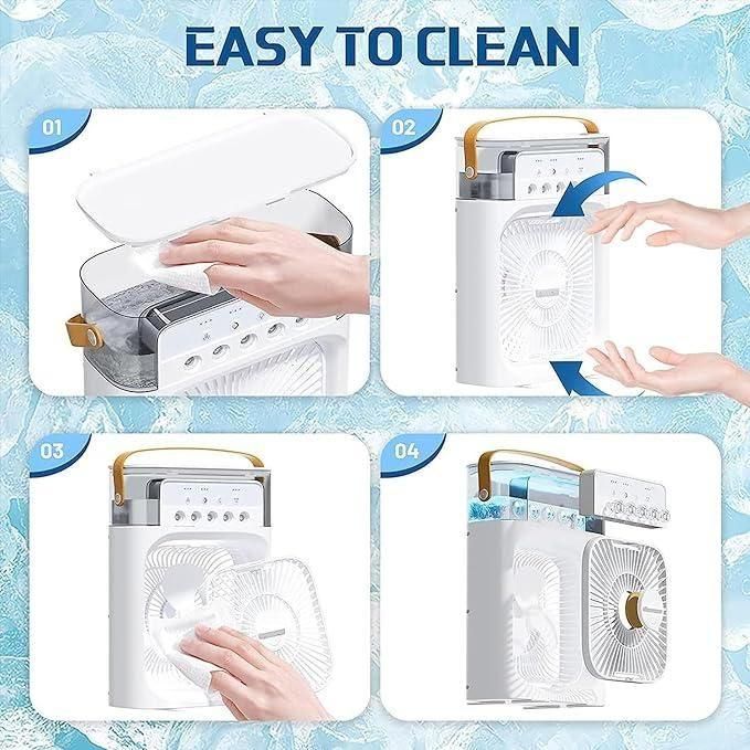 Portable USB Air Cooler Fan – Multifunction Mist Spray & Humidifier Fan for Home & Office