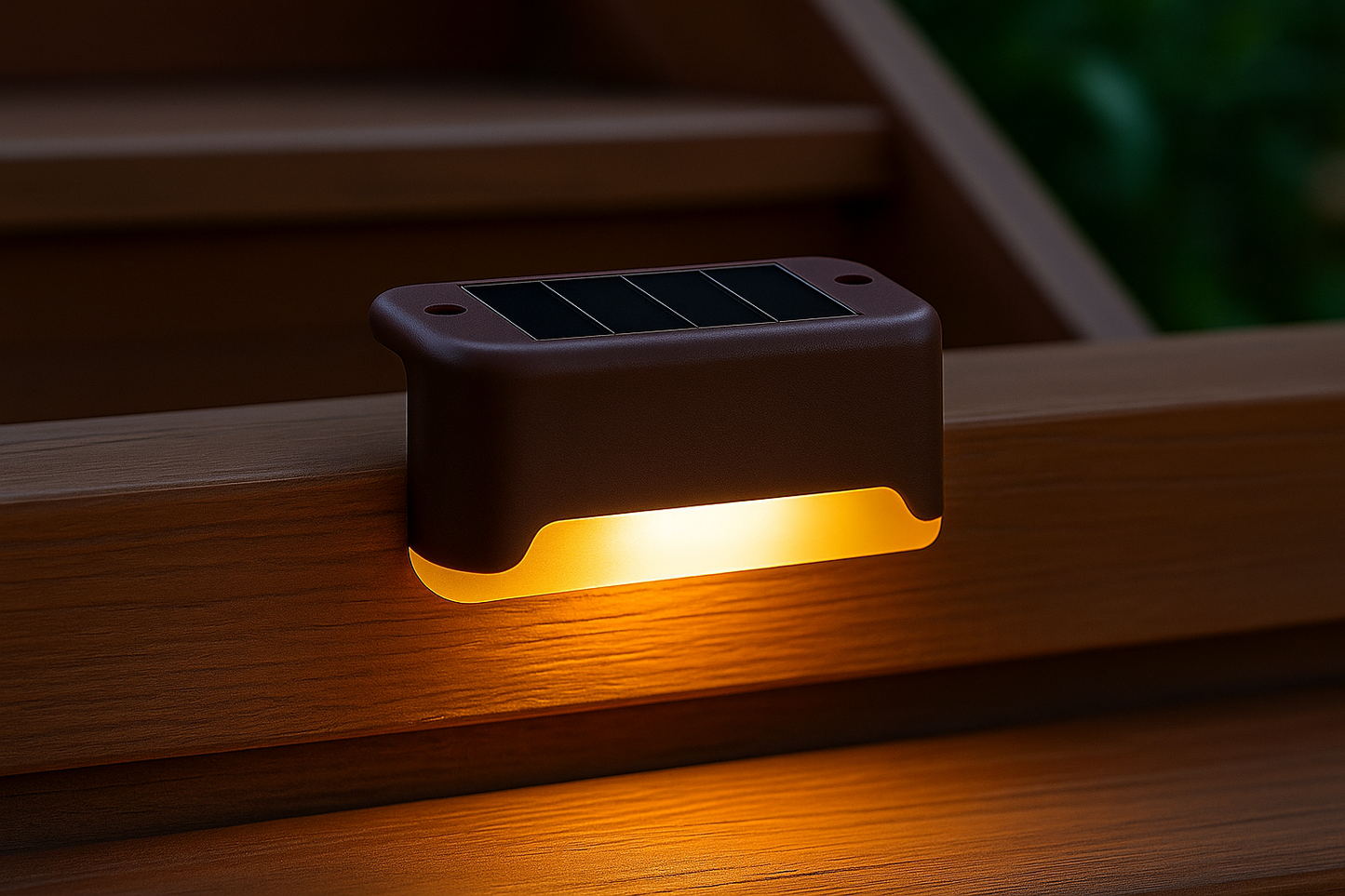 Solar Deck Lights Outdoor – Waterproof LED Step & Pathway Lamps (Pack of 4)