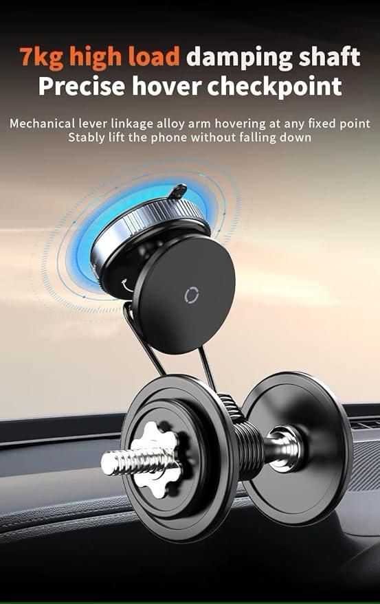 Magnetic Suction Phone Holder – 360° Rotating Universal Mobile Stand