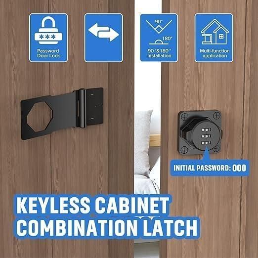 Zinc Alloy Combination Lock – Password Security Lock for Cabinets & Doors