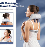 Neck & Back Massager with Heat | 5D Electric Cervical Massage Machine for Pain Relief | Deep Tissue Shoulder, Waist & Leg Massager