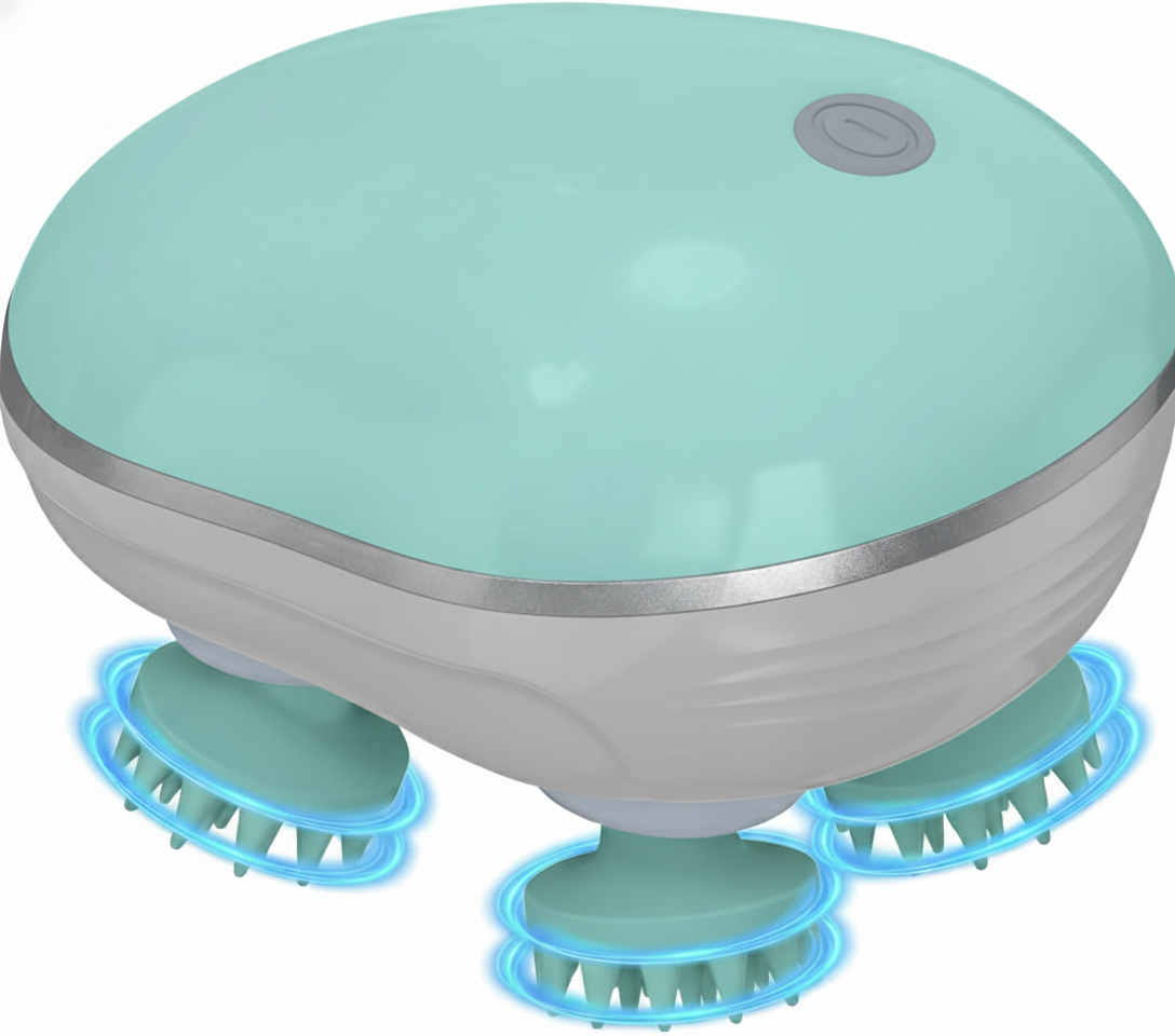 Plazoid Smart Electric Head Scalp Massager | 3-Speed Rechargeable Hair Growth Stimulator | Waterproof Handheld Massage Brush with Soft Silicone Bristles for Deep Clean & Stress Relief