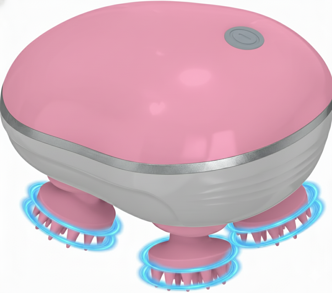 Plazoid Smart Electric Head Scalp Massager | 3-Speed Rechargeable Hair Growth Stimulator | Waterproof Handheld Massage Brush with Soft Silicone Bristles for Deep Clean & Stress Relief