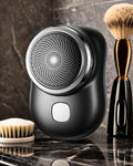 Mini Electric Razor for Men – Rechargeable Waterproof Shaver with 15-Blade Turbo Technology
